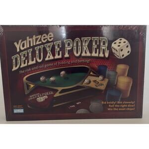 Yahtzee Deluxe Poker Dice Board Game 2005 Parker Brothers Sealed USA New